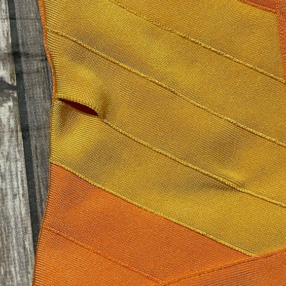 Herve Leger One Piece Swimsuit - Orange and Yellow - Picture 14 of 15